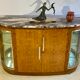 Art Deco period sideboard in precious wood veneer, Loupe d'Amboine