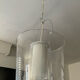 Suspension vintage en opaline et plexiglas