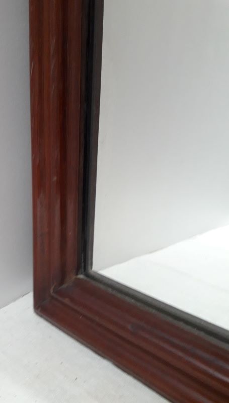 Louis Philippe mirror, mahogany, gendarme hat