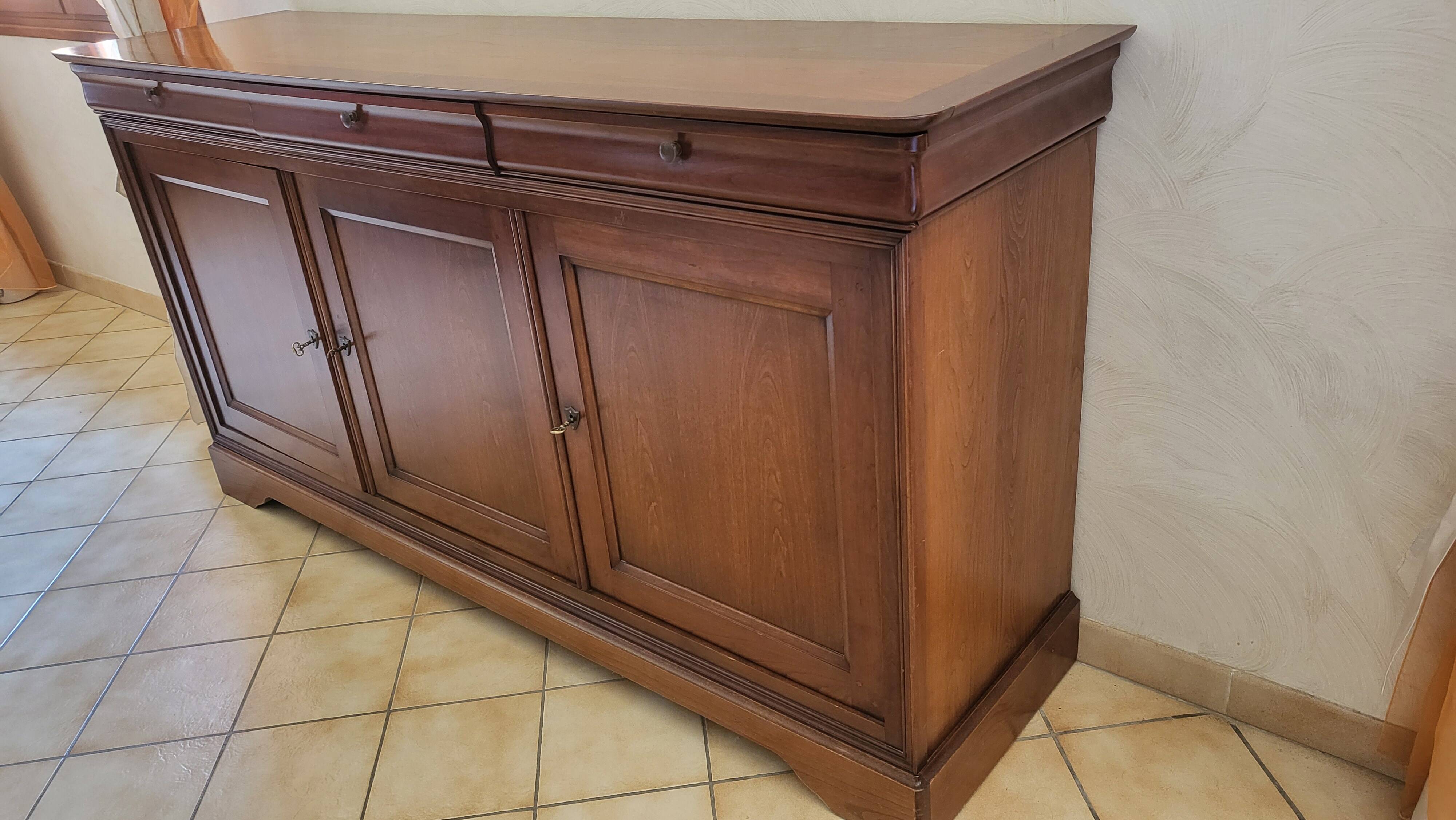 Meuble enfilade bois merisier