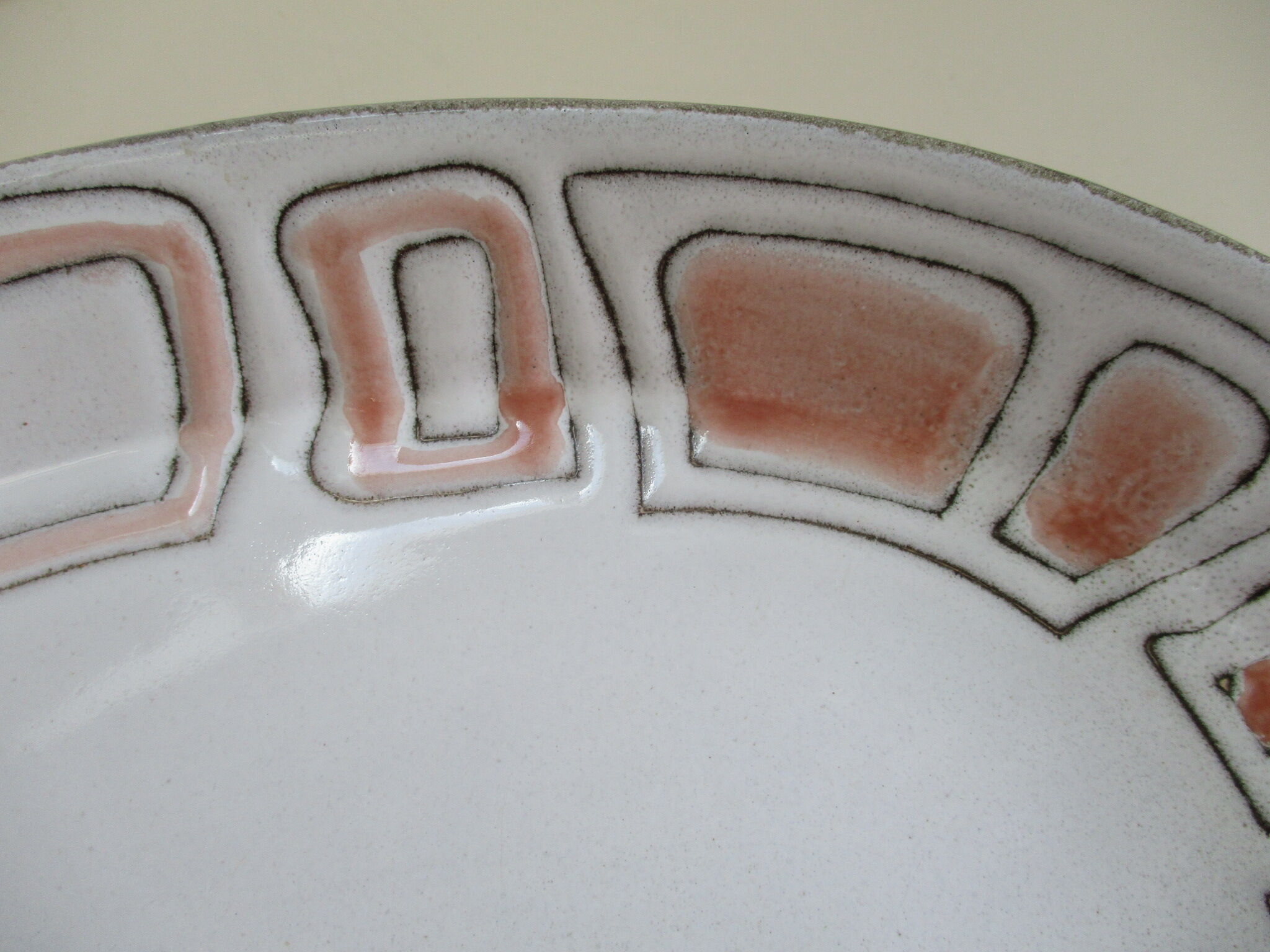 Oval serving dish in niderviller stoneware.vintage mesh model