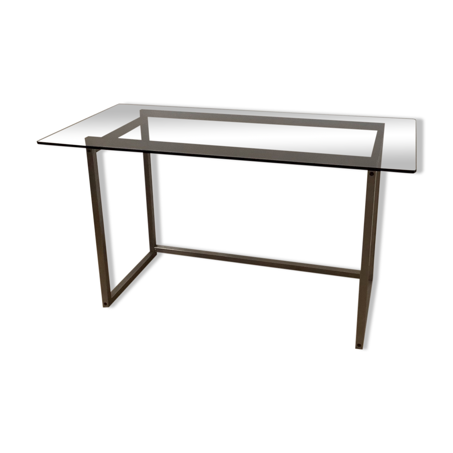 Metal and glass design desk