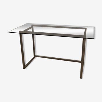 Metal and glass design desk