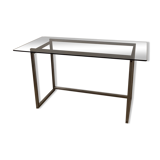 Metal and glass design desk