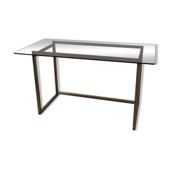 Metal and glass design desk