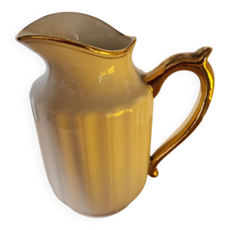 White and gold porcelain milk jug