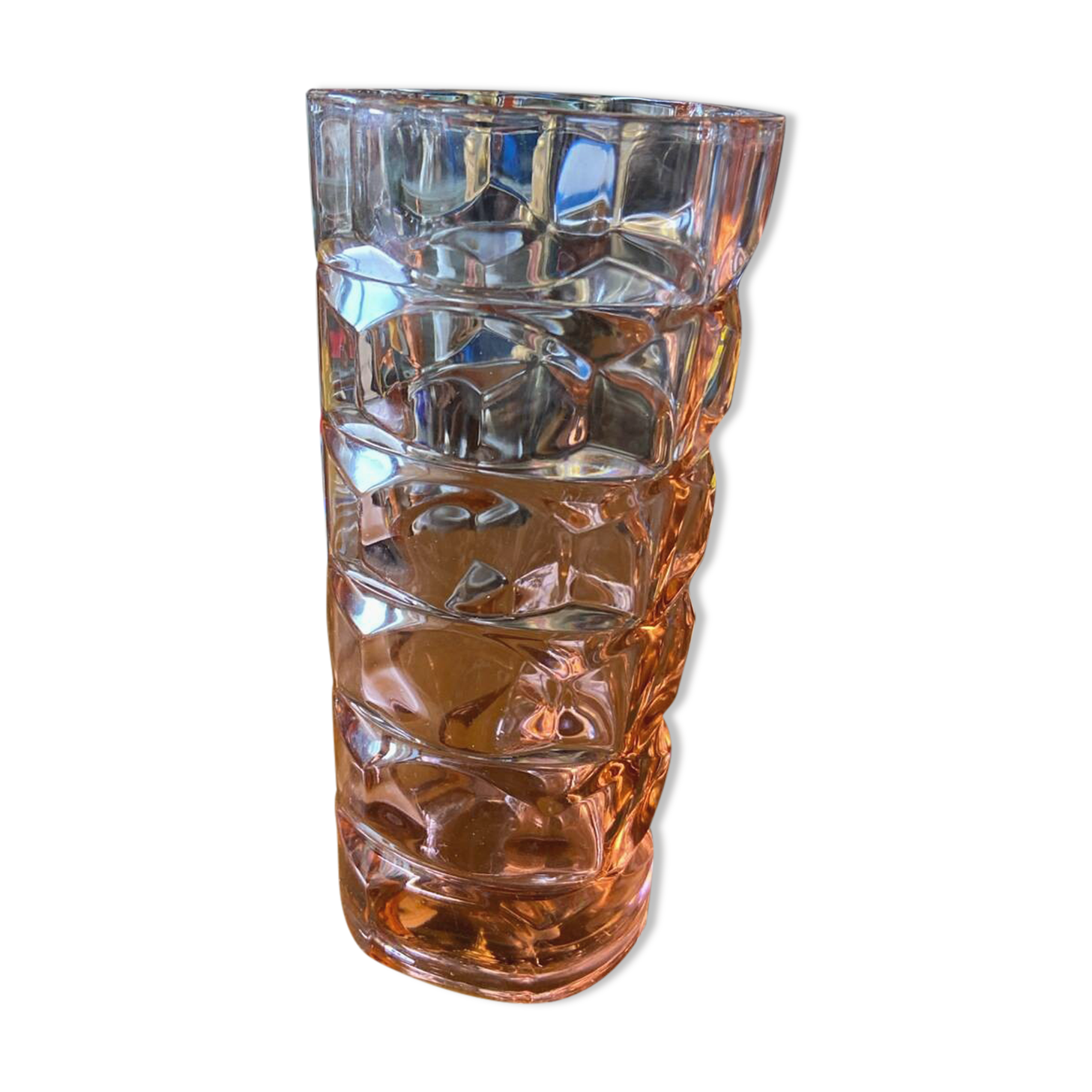 Vintage Art Deco style Rosaline vase by Luminarc