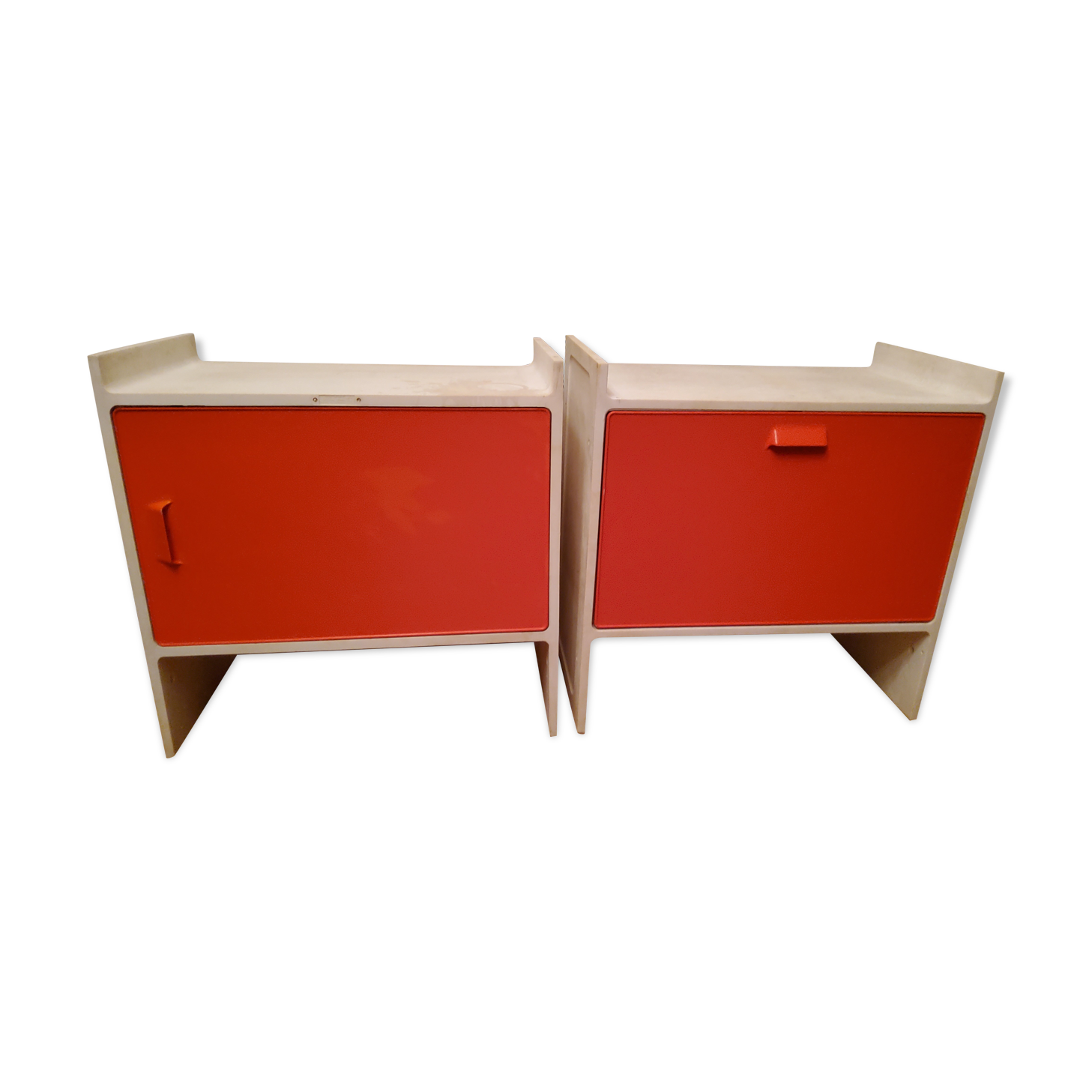 Set of 2 storage elements by E. Fermigier mobilier de France publisher 1970