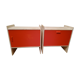 Set of 2 storage elements by E. Fermigier mobilier de France publisher 1970