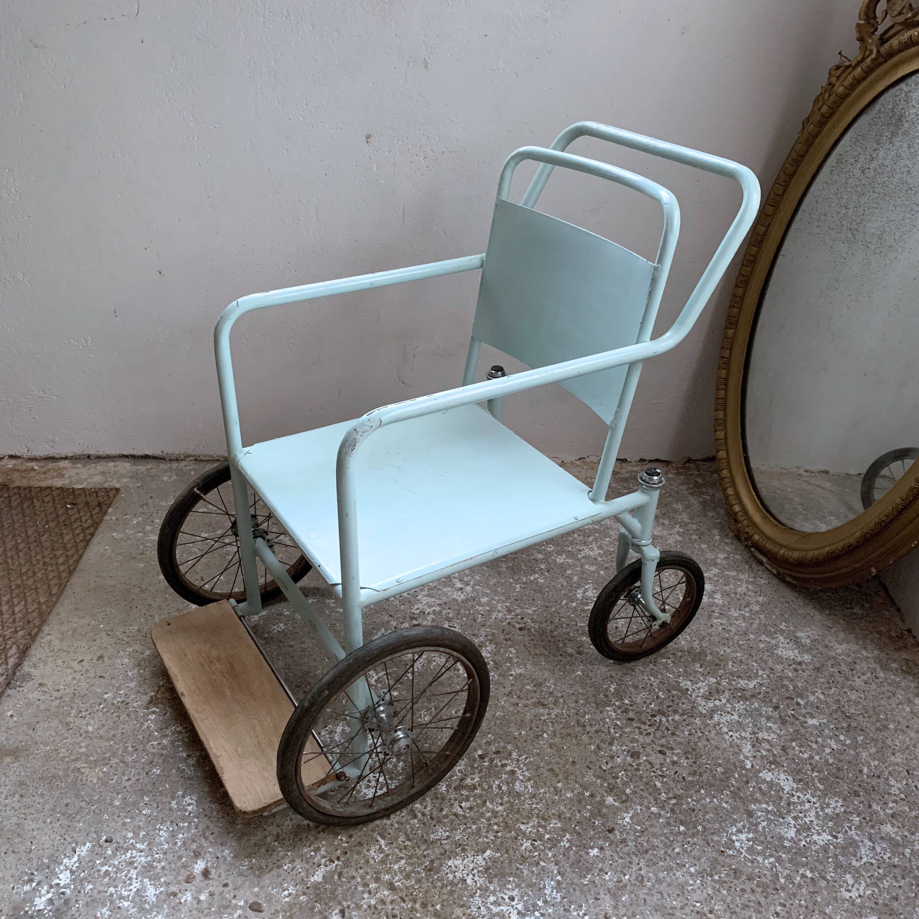 Former hospital wheelchair in the early 20th century