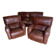 Canapé 2 fauteuils vintage cuir