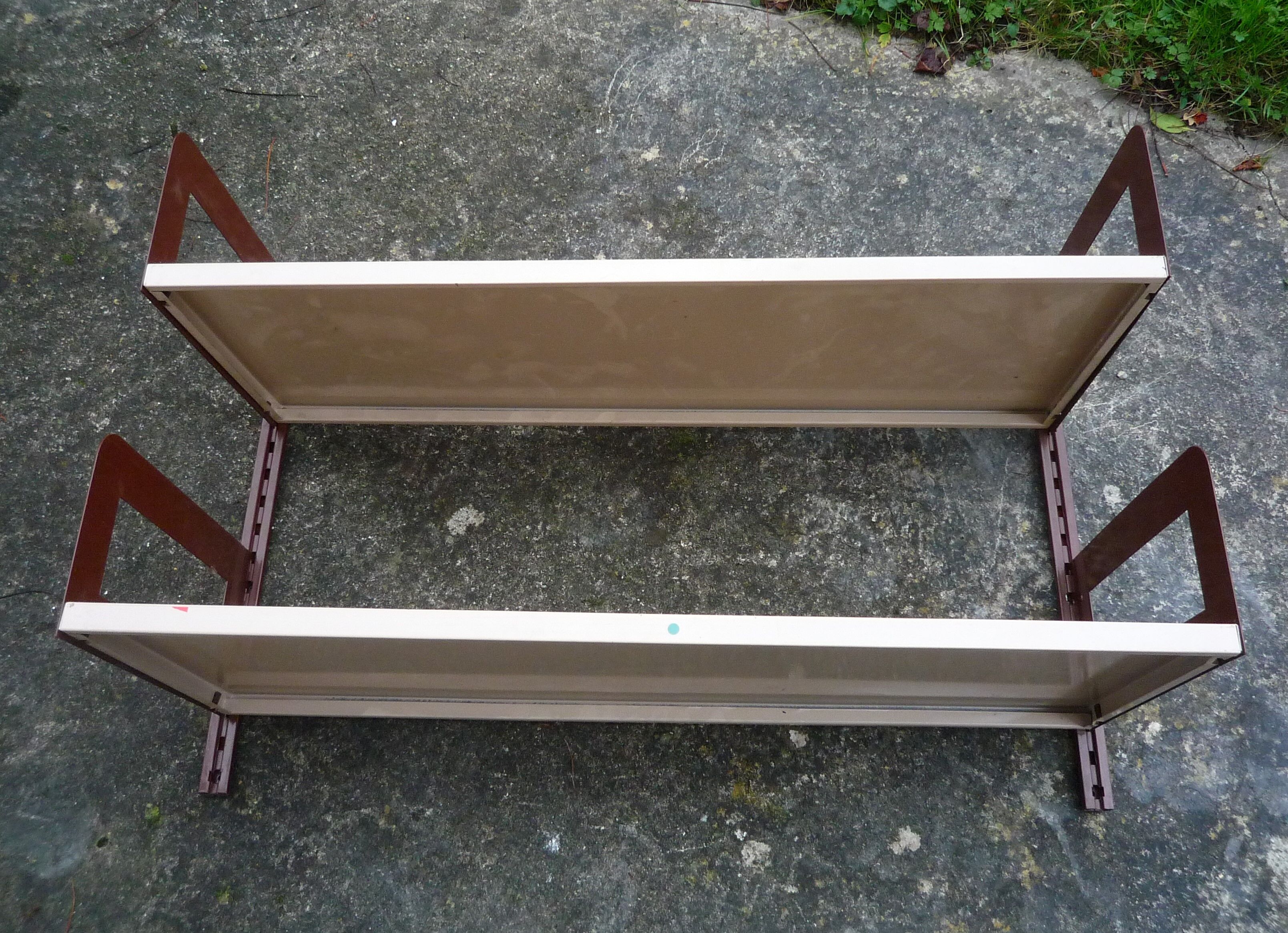 Modular metal wall shelf, vintage 80s