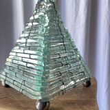 Brutalist glass lamp from the 1970s.