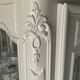 Louis XV display cabinet in solid cherry wood, patinated in Gustavian grey.