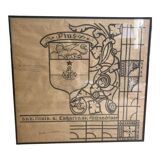 Framed drawing stained glass project