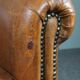 Fauteuil club en cuir de mouton robuste