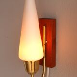 Mid-Century Scandinavian Modern Wall Lamps with Teak Panels  Örsjö, Sweden