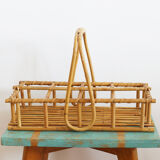 Vintage rattan glass holders