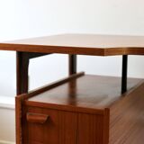 Scandinavian teak boomerang desk and its chair 1960