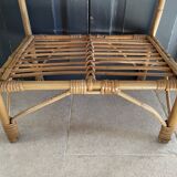 Pair of rattan bedside tables