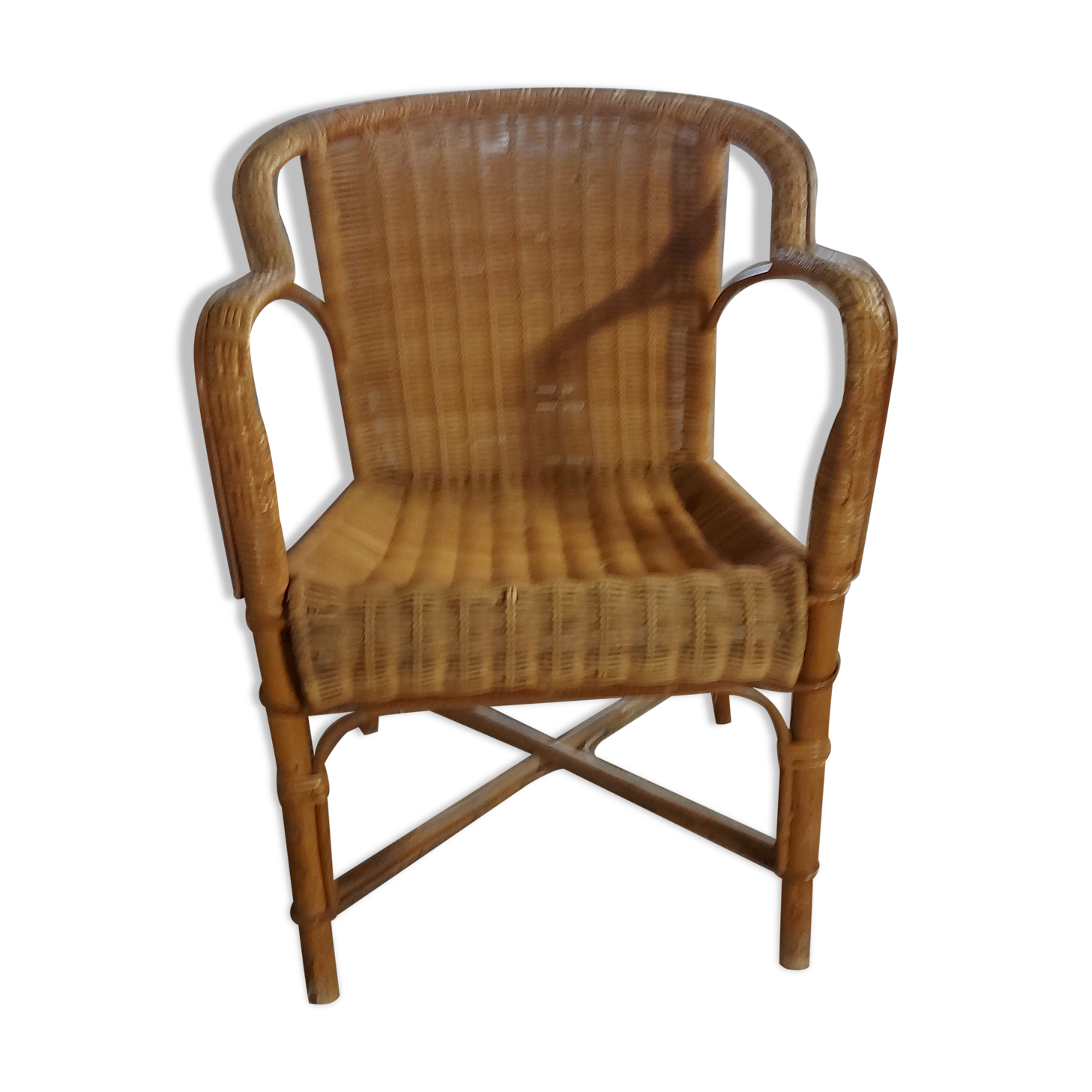 Vintage rattan armchair