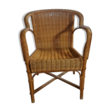 Vintage rattan armchair