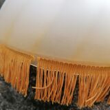 Suspension vintage à franges en verre givré