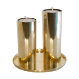 Pair of 1970 Scandinavian brass candlesticks