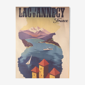 Affiche promotion lac Annecy Lecoq