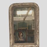 Louis Philippe mirror in wood and patinated stucco 19th century