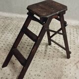 Old wooden stepladder library steps decorative foldable