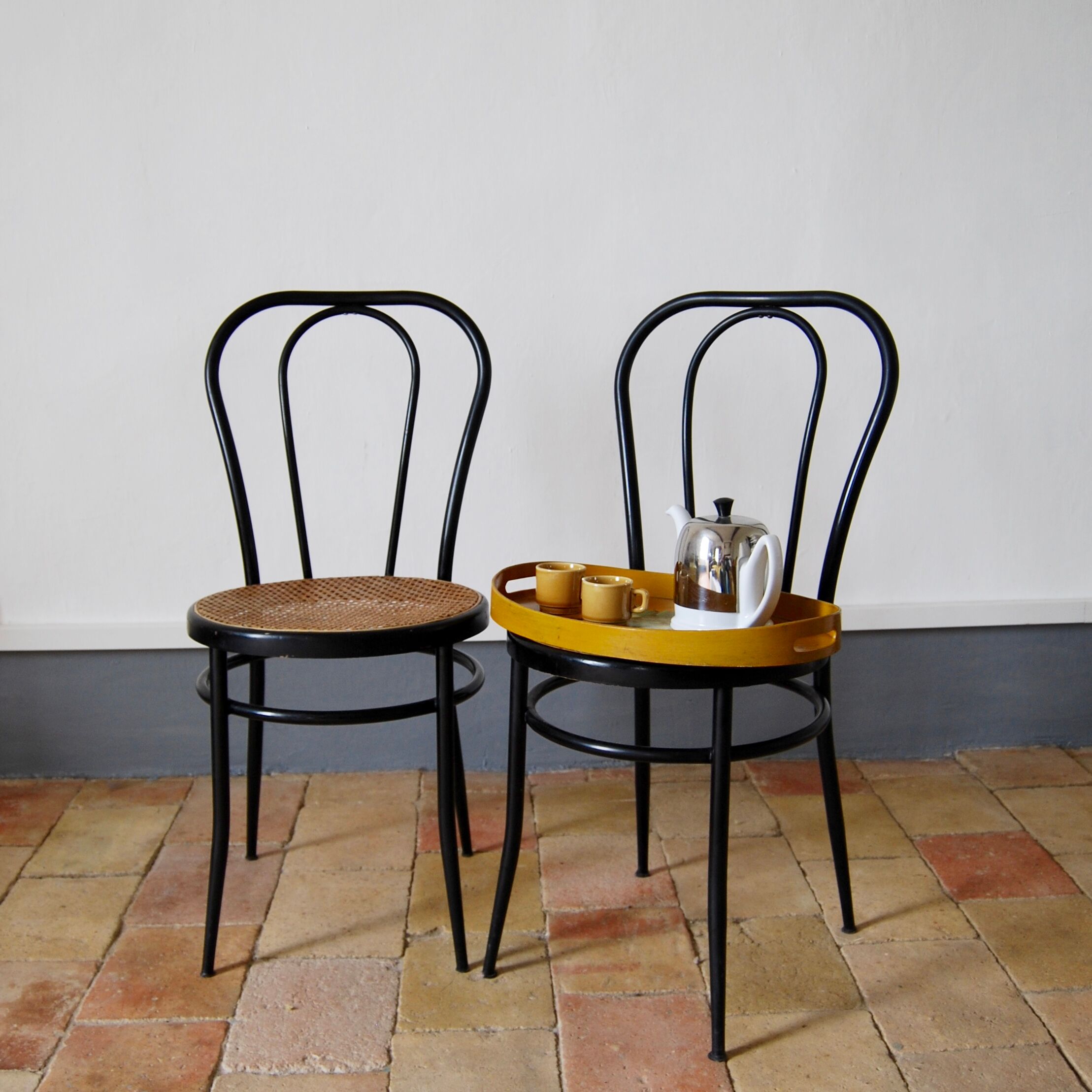 Bistro canned chairs