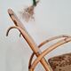 Cane rocking chair and upholstered seat