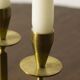 2x Mid century brass candle sticks, Kara Denmark