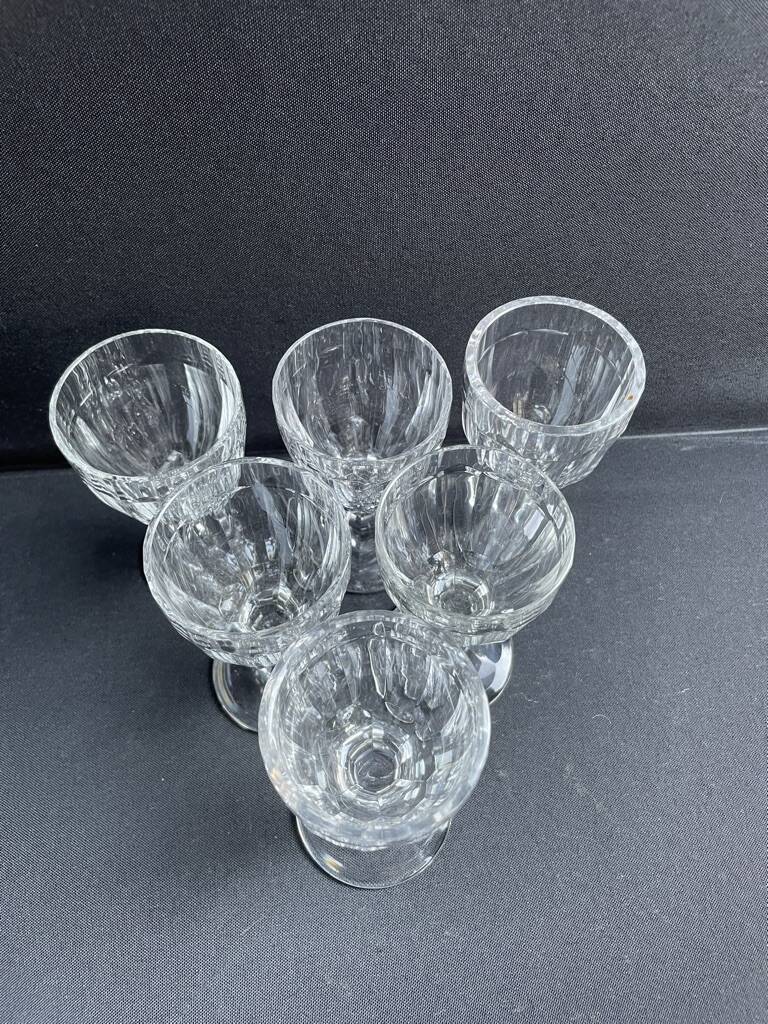6 port glasses – Cristallerie de Nancy 1920-1934