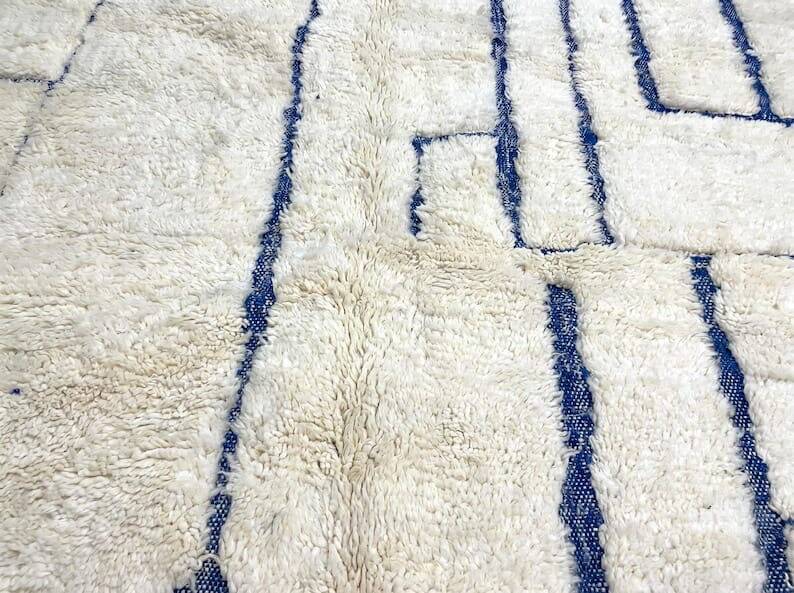 Tapis Beni Ouraine marocain traditionnelle artisanale taille 2/3 m