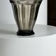 Smoked molded glass vase H:17cm