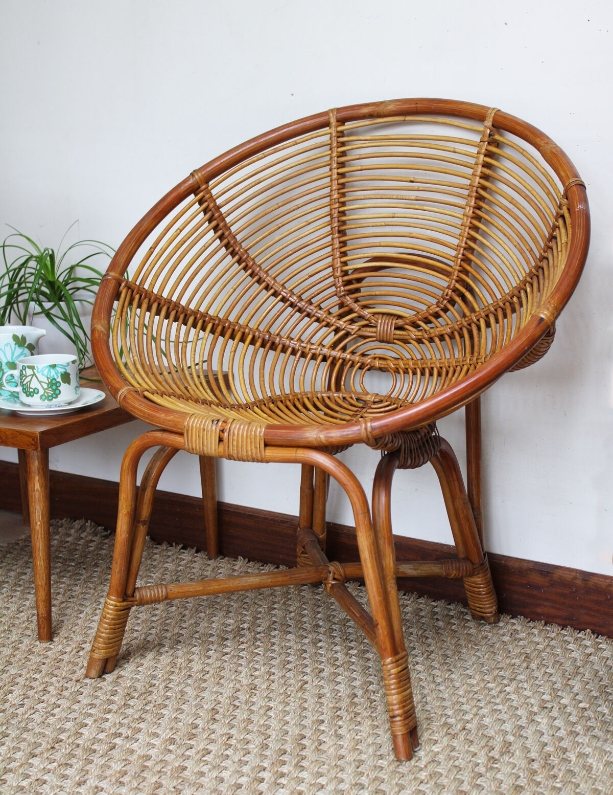 Rattan armchair