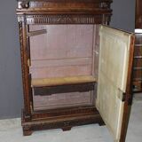 Henri II Style Oak Bonnetière with Joan of Arc Decor, Late 19th Century