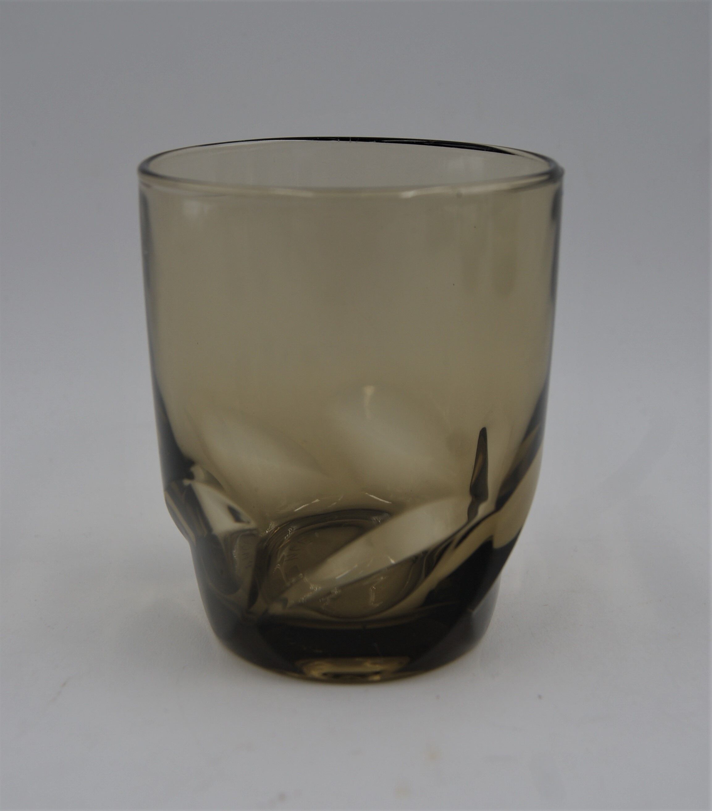 Vintage smoked glass service