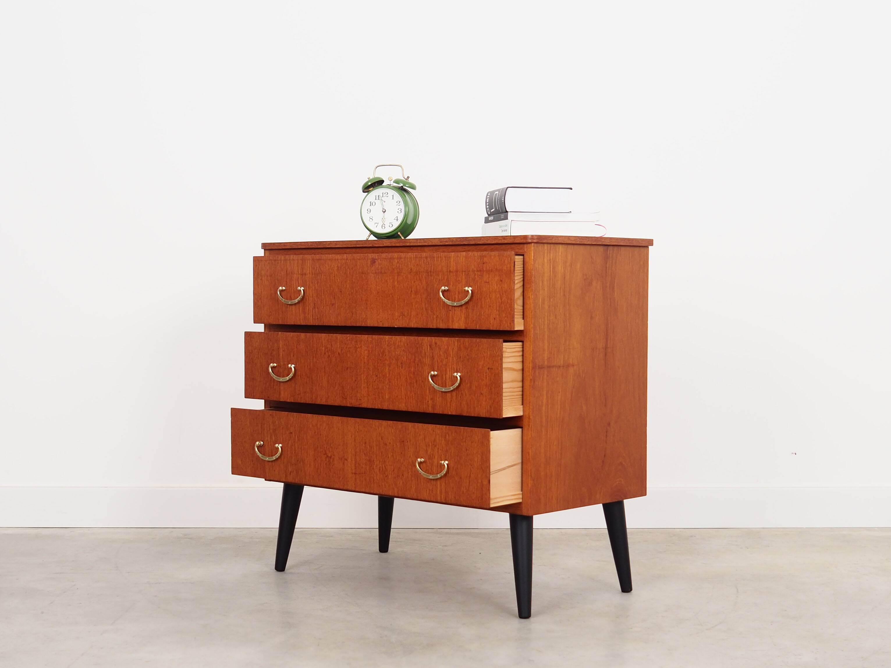 Teak chest of drawers, Swedish design, 1970s, made in Sweden