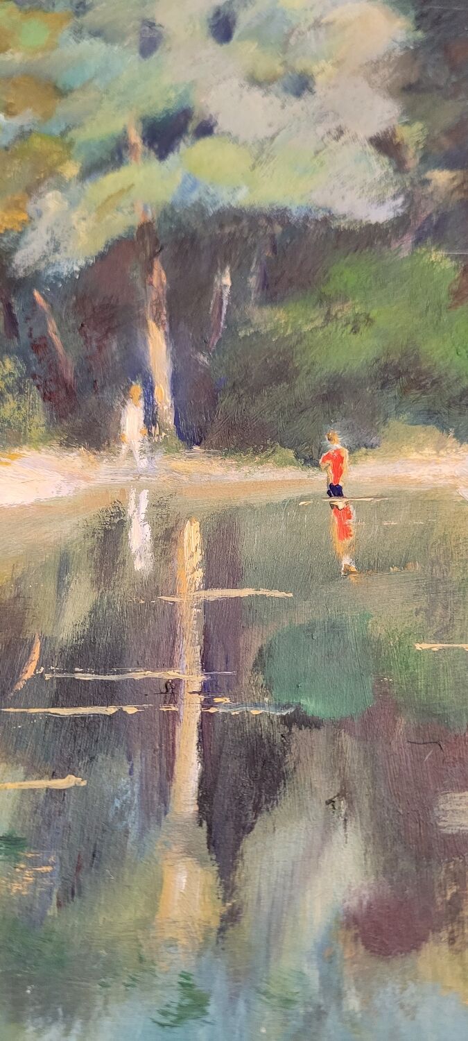 Oil on panel from 1946 signed L. Steiner