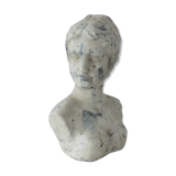 Stone and plaster bust