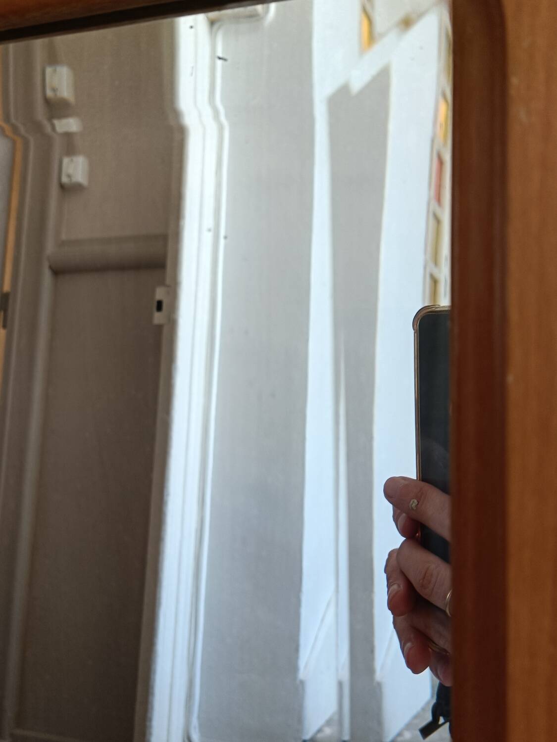 70' Scandinavian solid wood mirror