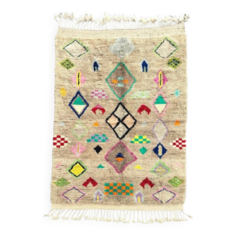 Large modern berber carpet beni ouarain 195x300 cm