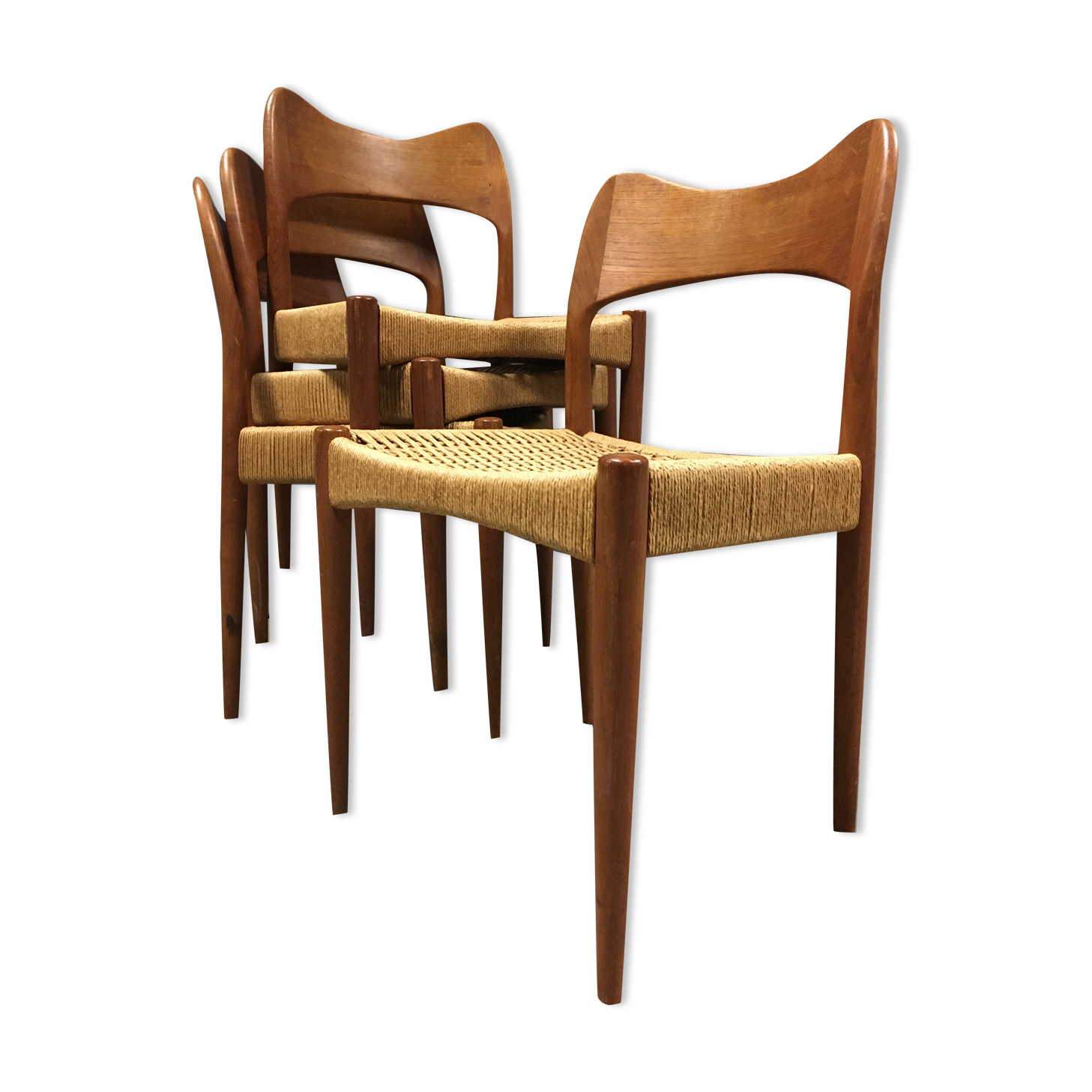 Ensemble de 4 chaises Arne Hovmand Olsen pour Mogens Kold