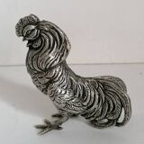 Duo of silver-plated roosters