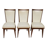 Set of 3 art deco chairs from the 50s
