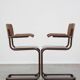 Set of 2 Thonet model S43 dining/side chairs with armrests
