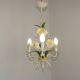 French Vintage Tied Bouquet Style Daisy Flower 3 Light Chandelier